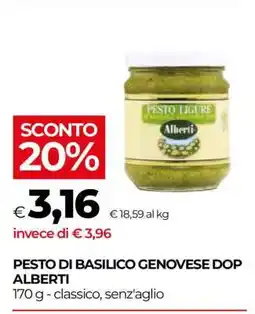 Coop Pesto di Basilico Genovese DOP Alberti offerta