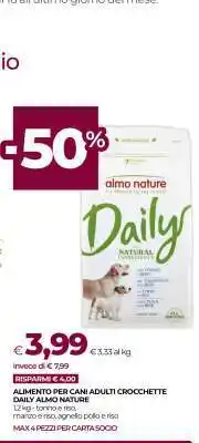 Coop ALIMENTO PER CANI ADULTI CROCCHETTE DAILY ALMO NATURE offerta