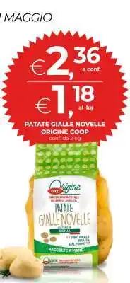 Coop PATATE GIALLE NOVELLE ORIGINE COOP offerta