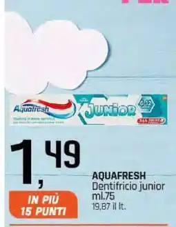 Famila Aquafresh Dentifricio junior offerta