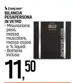 Famila BEPER bilancia pesapersona in vetro offerta