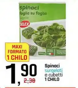 Famila Spinaci surgelati a cubetti 1 CHILO offerta