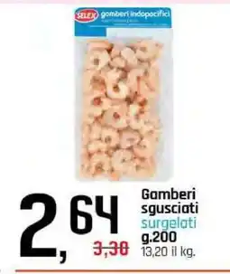 Famila Gamberi sgusciati surgelati offerta