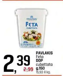 Famila PAVLAKIS Feta DOP cubettata offerta