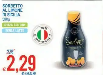 Sorbetto al limone di sicilia 500 g