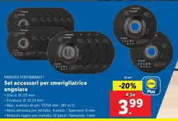 Lidl Set accessori per smerigliatrice angolare offerta
