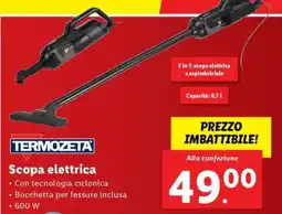 Lidl Scopa elettrica TERMOZETA offerta