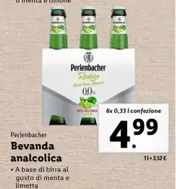 Lidl Perlenbacher Bevanda analcolica offerta