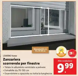 Lidl LIVARNO home Zanzariera scorrevole per finestre offerta