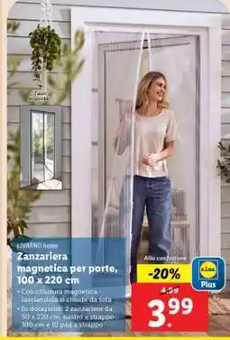 Lidl Zanzariera magnetica per porte, 100 x 220 cm offerta