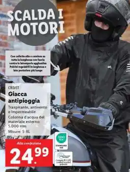 Lidl Giacca antipioggia offerta