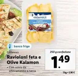 Lidl Ravioloni feta e Olive Kalamon offerta