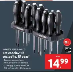 Lidl Set cacciaviti/scalpello, 15 pezzi offerta