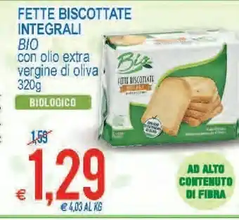 Bio fette biscottate integrali