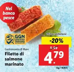 Filetto di salmone marinato