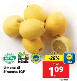 Lidl LIMONE DI SIRACUSA IGP offerta