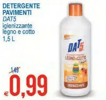 MD Discount Dat5 detergente pavimenti igienizzante legno e cotto 1500 ml offerta