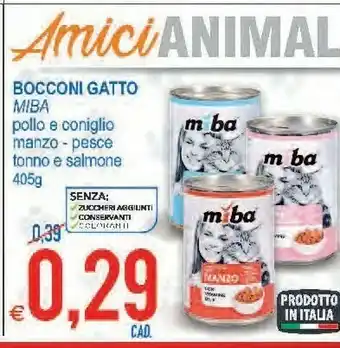 MD Discount Miba bocconi gatto pollo e coniglio 405 g offerta