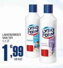 Splendidi e Splendenti Lysoform lavapavimenti vari tipi offerta