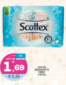 Splendidi e Splendenti Scottex asciugatutto family 4 rotoli offerta