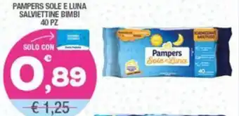 Splendidi e Splendenti Pampers sole e luna salviettine bimbi offerta