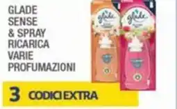 Splendidi e Splendenti Glade sense & spray ricarica varie profumazioni offerta