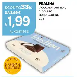 Ekom Pralina cioccolato ripieno di gelato senza glutine offerta