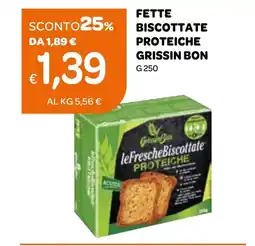 Ekom Fette biscottate proteiche GRISSIN BON offerta