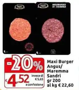 Carrefour Express Maxi Burger Angus/ Maremma Sandri offerta