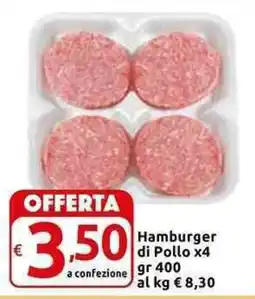 Carrefour Express Hamburger di Pollo x4 offerta