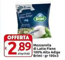 Carrefour Express Mozzarella di Latte Fieno 100% Alto Adige Brimi offerta