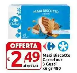 Carrefour Express Maxi Biscotto Carrefour 3 Gusti offerta