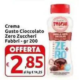 Carrefour Express Crema Gusto Cioccolato Zero Zuccheri Fabbri offerta