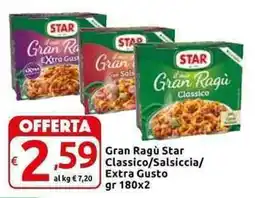 Carrefour Express Gran Ragù Star Classico/Salsiccia/ Extra Gusto offerta