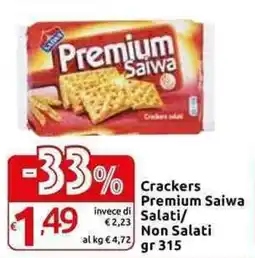 Carrefour Express Crackers Premium Saiwa Salati/ Non Salati offerta