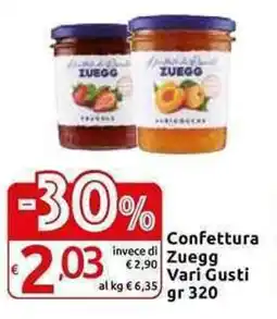 Carrefour Express Confettura Zuegg Vari Gusti offerta