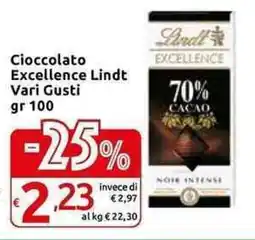 Carrefour Express Cioccolato Excellence Lindt Vari Gusti offerta