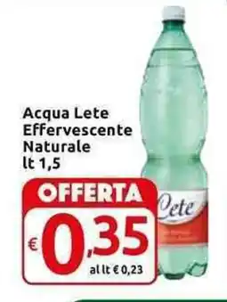 Carrefour Express Acqua Lete Effervescente Naturale offerta