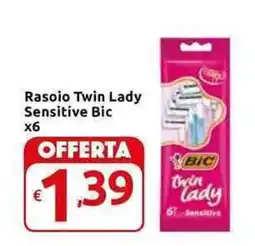 Carrefour Express Rasoio Twin Lady Sensitive Bic x6 offerta