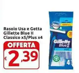 Carrefour Express Rasoio Usa e Getta Gillette Blue Il Classico x5/Plus x4 offerta