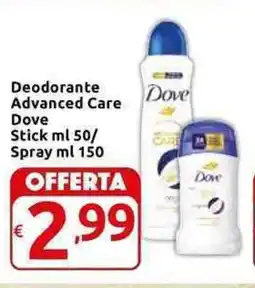 Carrefour Express Deodorante Advanced Care Dove offerta