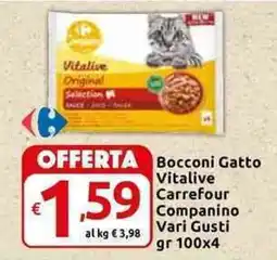 Carrefour Express Bocconi Gatto Vitalive Carrefour Companino Vari Gusti offerta