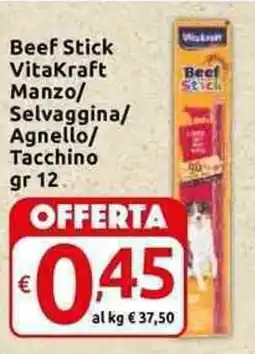Carrefour Express Beef Stick Vitakraft Manzo/ Selvaggina/ Agnello/ Tacchino offerta
