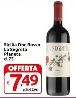 Carrefour Express Sicilia Doc Rosso La Segreta Planeta offerta