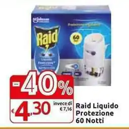 Carrefour Express Raid Liquido Protezione 60 Notti offerta