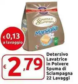 Carrefour Express Detersivo Lavatrice in Polvere Spuma di Sciampagna offerta
