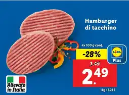 Lidl Hamburger di tacchino offerta