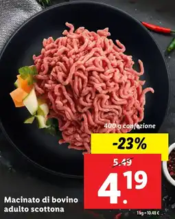 Lidl Macinato di bovino adulto scottona offerta