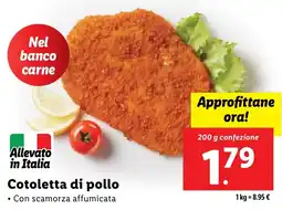 Lidl Cotoletta di pollo offerta