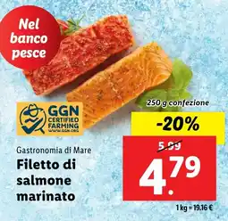 Lidl Gastronomia di Mare Filetto di salmone marinato offerta